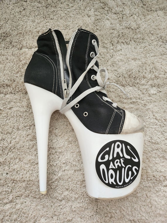 Girls Are Drugs Vinyl Sticker - Exotic Pole Dancer Art