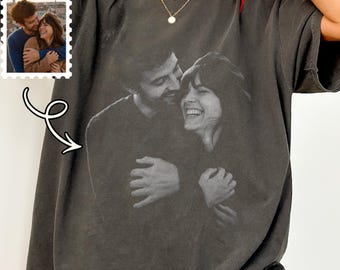 Comfort Colors Custom Photo Shirt, Personalized Family Picture Gift, Your Image Tee