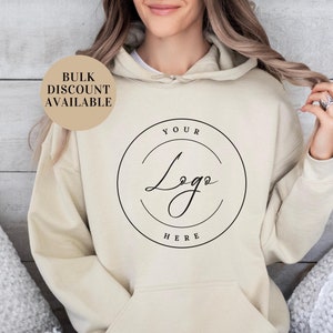 Custom Logo Hooded Sweatshirt, Small Business Hoodie, Business Logo Hoodie, Business Logo Sweatshirt, Custom Brand Hoodie, Business Logo