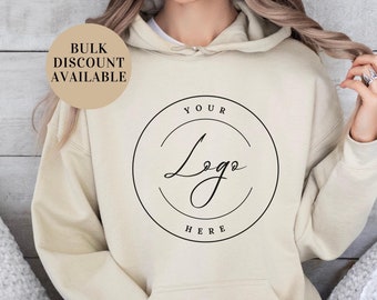 Custom Logo Hooded Sweatshirt, Small Business Hoodie, Business Logo Hoodie, Business Logo Sweatshirt, Custom Brand Hoodie, Business Logo
