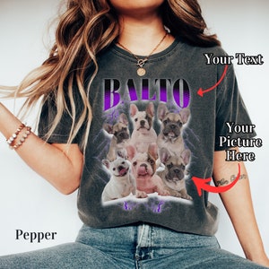 Dog Bootleg Retro 90&#39;s Tee, Custom Pet Shirt Pet Photo, Custom Retro Dog Bootleg Shirt, Vintage Custom Dog Shirt, Dog Shirt Custom, shirt