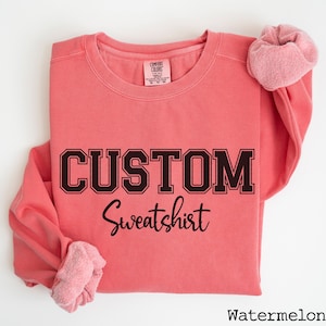 Custom Sweatshirt,  Vintage Sweatshirt, Personalized Gift, Custom Text Crewneck, Vintage Style Sweatshirt logo, Christmas or Birthday Gift