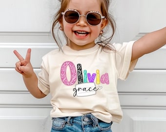 Custom First Day of School Shirt, Personalized Kids Name Back to School Tee