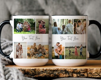 Custom Photo Collage Mug, Personalized Picture Coffee Mug With Text, Custom Family Photo Gift For Mom, Mothers Day Custom Mug