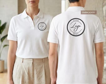 Custom Embroidered Polo Shirt, Business Logo Polo, Company Uniform Shirt