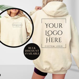 Custom Logo Hooded Sweatshirt, Small Business Hoodie, Business Logo Hoodie, Business Logo Sweatshirt, Custom Brand Hoodie, Business Logo