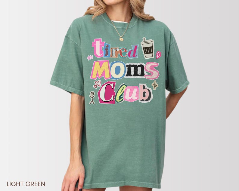 Comfort Colors® Tired Moms Club Shirt, Coffee Lover Gift For Mama, Mothers Day Gift afbeelding 13