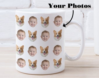 Baby and Dog Face Mug, Baby Face Mug, Custom Dog Face Mug, Personalized Dog Face, Custom Baby Face Mug, Personalized Baby Face, Face on mug