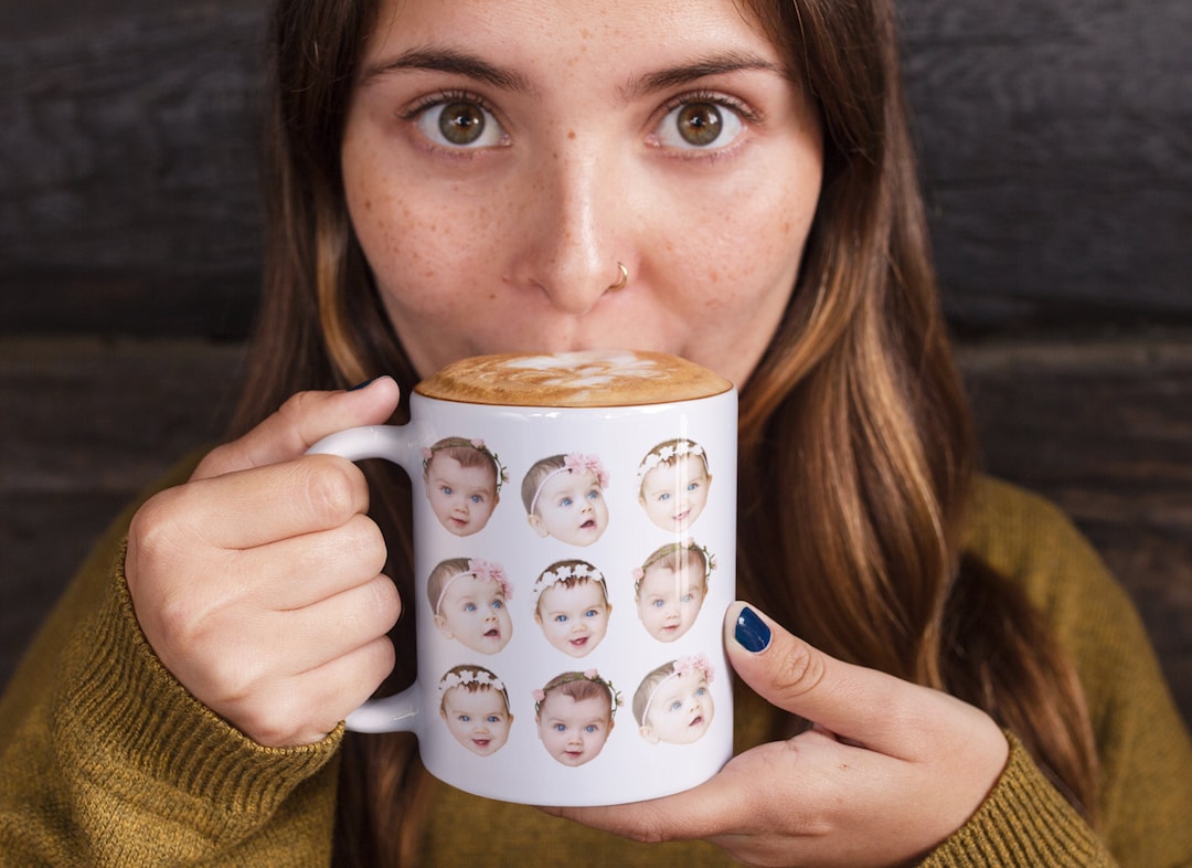 Custom Baby Face Mug, Personalized Photo Coffee Cup, Father's Day Gift ...