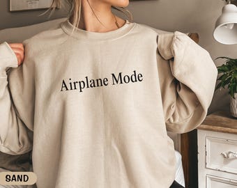 Airplane Mode Sweatshirt: Travel Vacation Crewneck