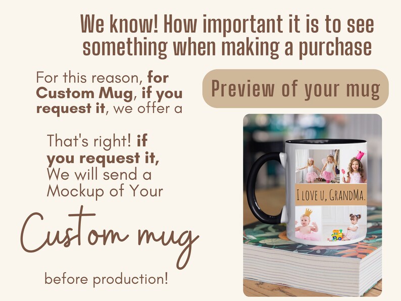 Mug grand-mère personnalisé, Mug photo personnalisé grand-mère, Mug photo grand-mère, cadeaux grand-mère des petits-enfants, cadeau de Noël grand-mère, tasse grand-mère, cadeau maman image 10