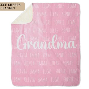 Personalized Grandma Blanket, Custom Blanket With Name, Personalized Family Name Blanket, Custom Grandma Gift, Christmas Gift for Grandma bild 4