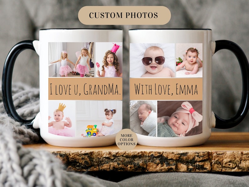 Mug grand-mère personnalisé, Mug photo personnalisé grand-mère, Mug photo grand-mère, cadeaux grand-mère des petits-enfants, cadeau de Noël grand-mère, tasse grand-mère, cadeau maman image 1