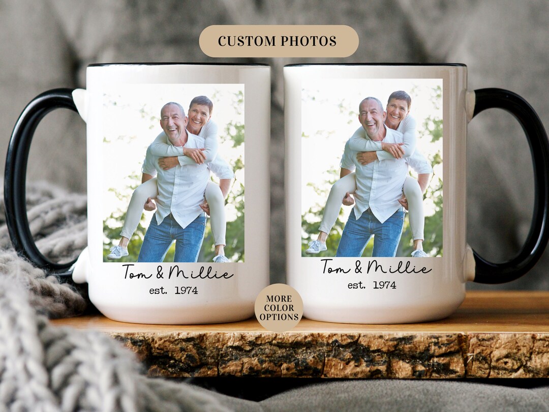 Personalized Young Couple Together Years Beach Vacation White Ceramic