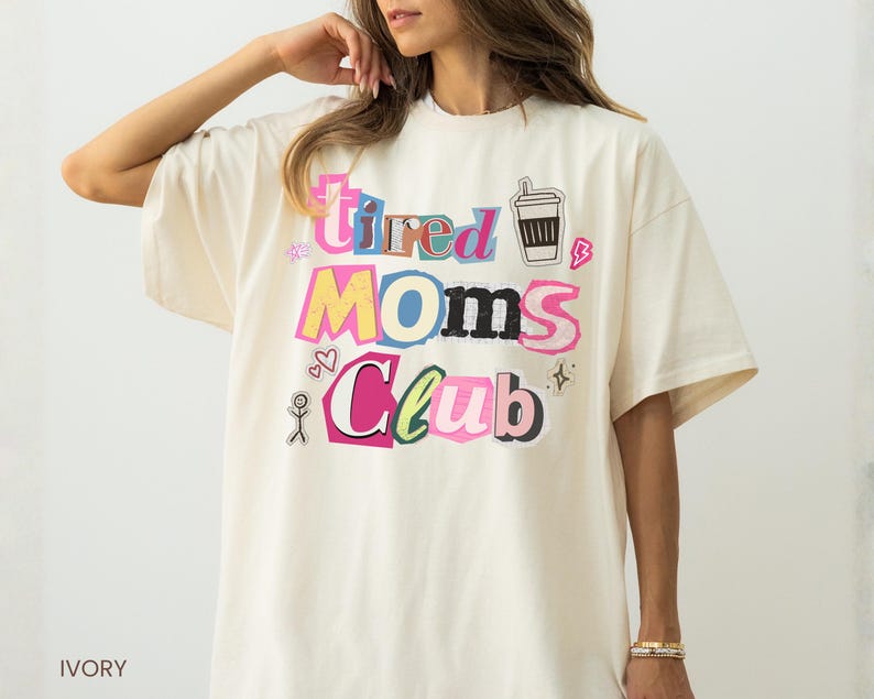 Comfort Colors® Tired Moms Club Shirt, Coffee Lover Gift For Mama, Mothers Day Gift afbeelding 9