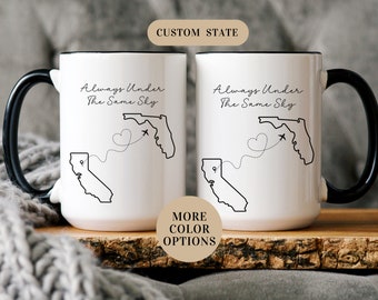 Personalized Long Distance Gift, Long Distance Relationship Gift, State To State Mug, Long Distance Mug, Long Distance Love Gift, I Miss You