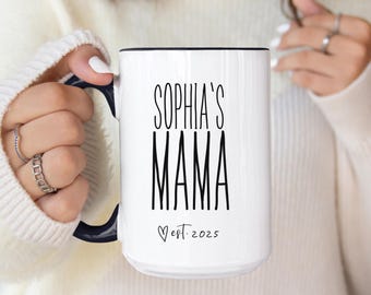 First Time Mom Gift, Custom Mama Mug, Mother's Day Gifts from Kids, Personalized Mama Mug, New Mom Gifts Postpartum, First Mother's Day Mug