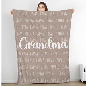 Personalized Grandma Blanket, Custom Blanket With Name, Personalized Family Name Blanket, Custom Grandma Gift, Christmas Gift for Grandma bild 5
