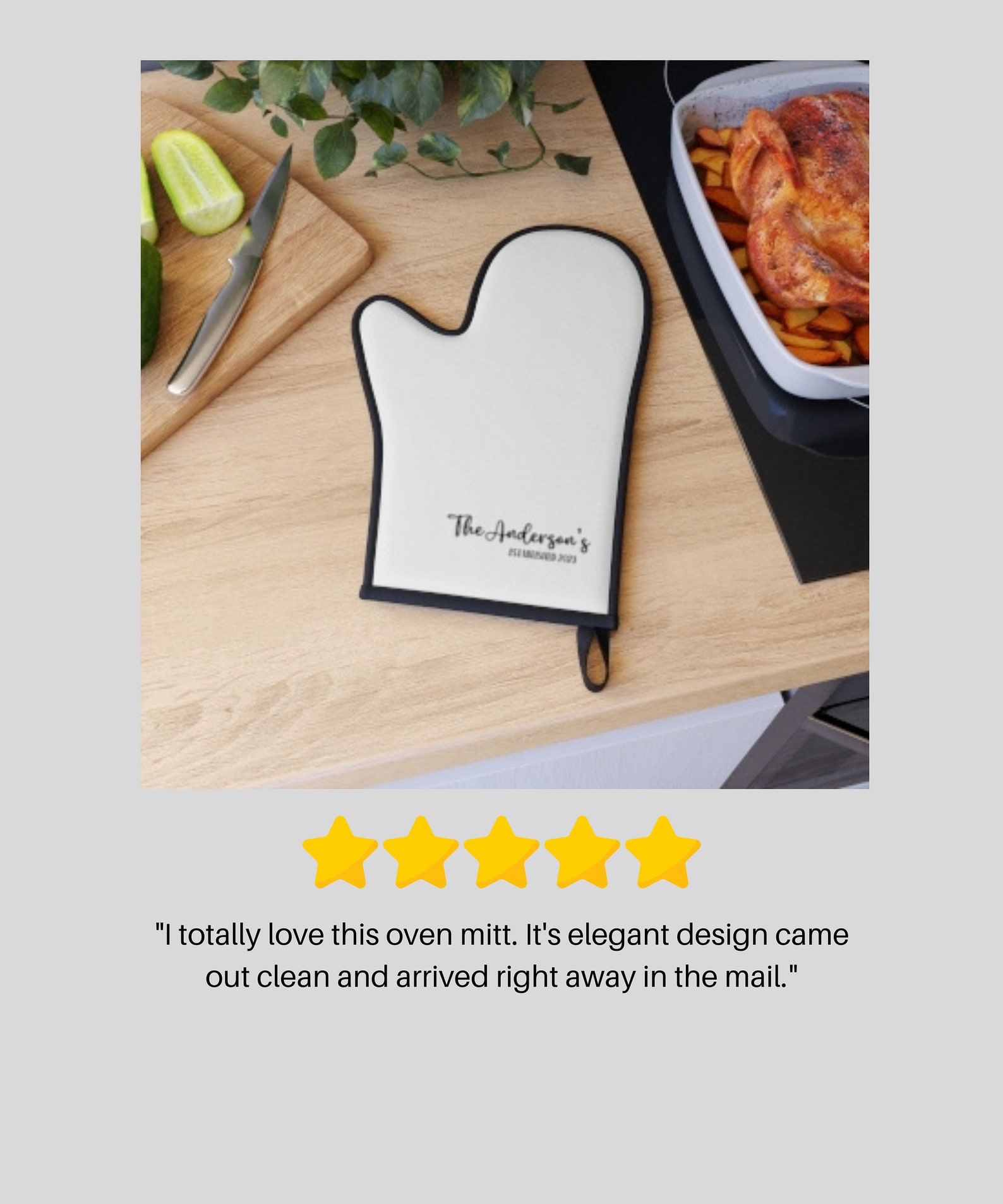 Personalized Oven Glove for Kitchen, Custom Oven Glove, House Warming