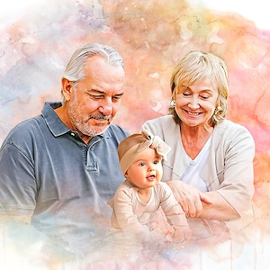Add Person to Family Photo, Add Person to Photo, Add Deceased Loved one Photo, Memorial Painting with Deceased Loved Ones, Pastel Portraits zdjęcie 10
