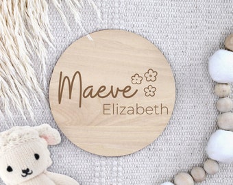 Baby Name Sign | Baby Announcement Sign | Hospital Name Reveal Sign | Personalized Baby Arrival Sign | Baby Shower Gift | Baby Photo Prop