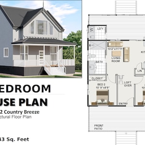 Exclusive Architectural Blueprints | Charming 27&#39; 1” x 41&#39; 8” Country House Plan