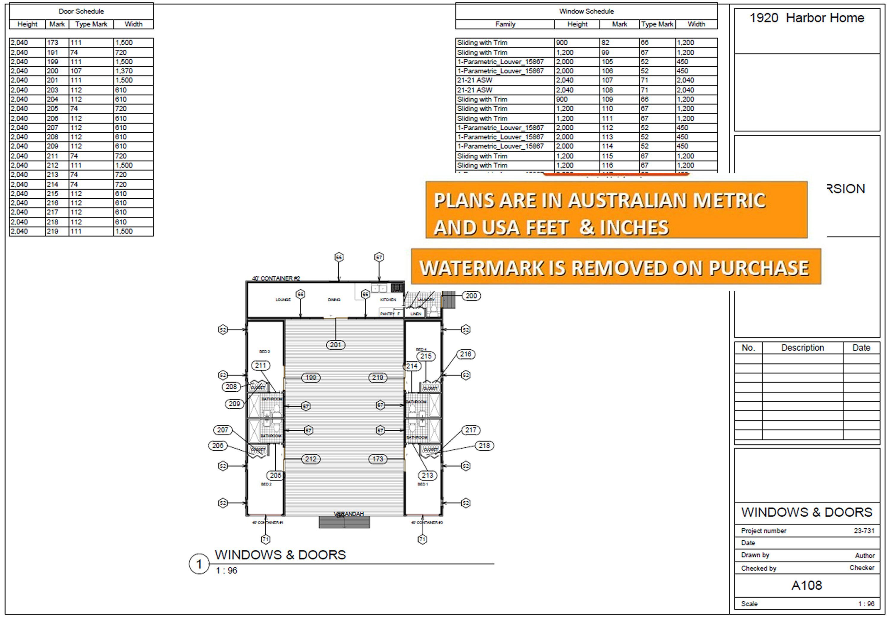 House Plan 1920: 40' X 48' (12.2 X 14.8 Meters) Shipping Container ...