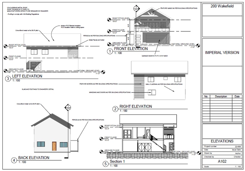 House Plan#200 WAKEFIELD Gable- Garage Apartment / Granny Flat ...