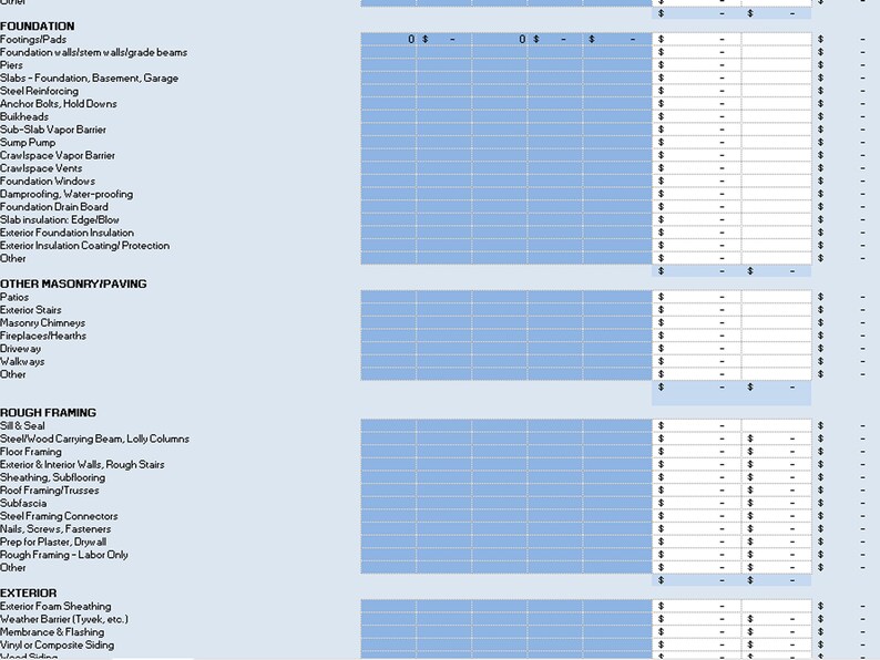 Builders Helper#excel Template: Construction Budget Excel Template Cost ...