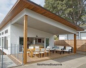 House Plan#82.4 Skillion: Modern Granny Flat - Small and Tiny Home Design 639 Sq. Feet (59.4 m2)- 2 Bed House Plans Concept Plans