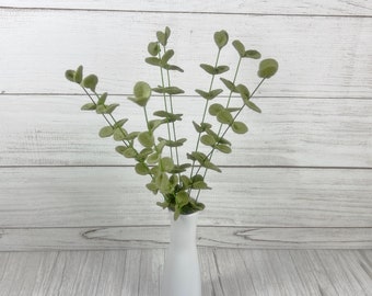 Felt Eucalyptus Leaves 3 Pack, Felt Filler Flowers for Bouquet, Boho Vibes Eucalyptus Stems for Vase, Minimalist Cottagecore Decor, Greenery