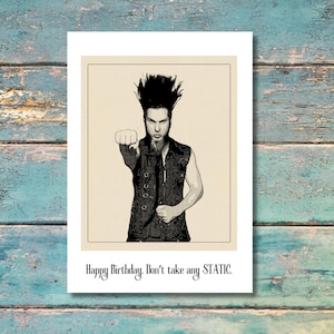 Cartão de aniversário Wayne Static - Fã Static X - Wisconsin Death Trip - Presente exclusivo