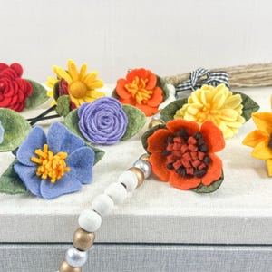 Felt Flower Car Vent Clip - Essential Oil Diffuser, Handmade Bloom