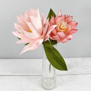 Tige de protéa en papier - Fleurs en papier faites main - Décoration cottagecore - Fleurs qui ne mourront pas - Fleurs en papier réalistes - Idées cadeaux