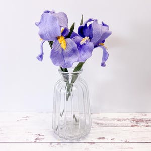 Filz Iris Blumenstängel, Cottagecore Home Decor Bild 6