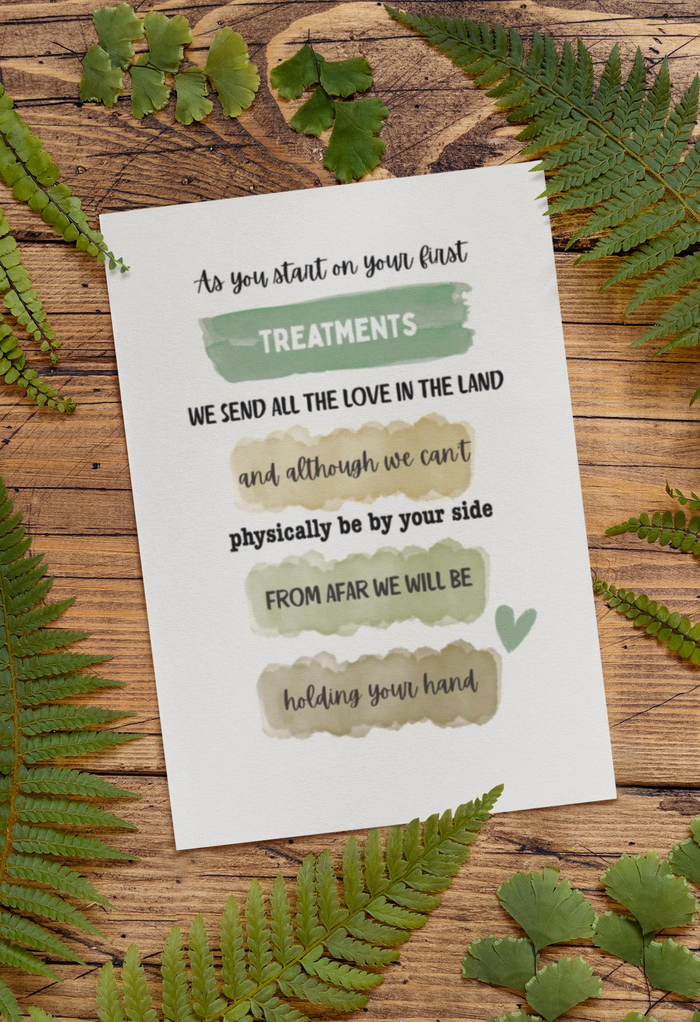 Cancer Support Card – Encouragement for Treatments, Comforting Message ...