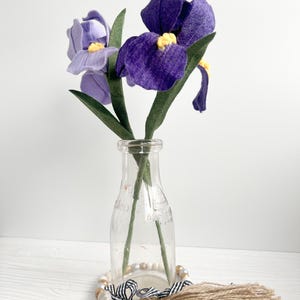 Filz Iris Blumenstängel, Cottagecore Home Decor Bild 15