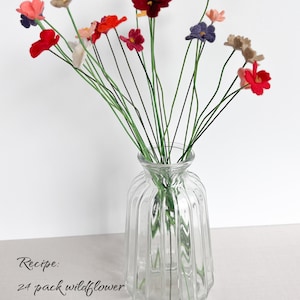 6 pack Skinny Felt Flowers Perfect for All Occasion Gifting image 2