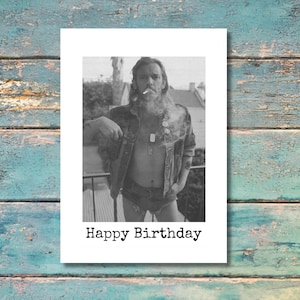 Carte Lemmy de joyeux anniversaire - Heavy Metal Motorhead - Parfaite pour les fans et les mélomanes - Carte de voeux unique faite main pour toutes les occasions