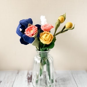 Springtime Bliss Bouquet, Blues Wildflower Mix, Farmhouse Style Decor, Cozy Home Vibes, Unique Floral Arrangement image 3