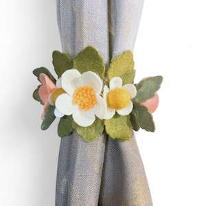 Felt Flower Curtain Tie Back