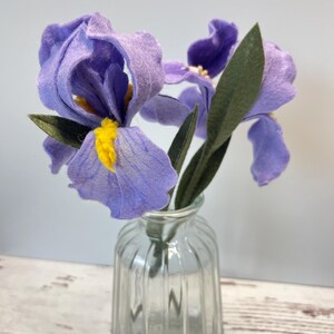 Filz Iris Blumenstängel, Cottagecore Home Decor Bild 12