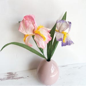Papier Iris Stem - handgemachtes Geschenk für jeden Anlass - Februar Geburt Blume