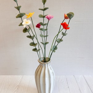 6 pack Skinny Felt Flowers Perfect for All Occasion Gifting image 7