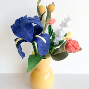 Springtime Bliss Bouquet, Blues Wildflower Mix, Farmhouse Style Decor, Cozy Home Vibes, Unique Floral Arrangement image 1