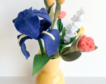 Springtime Bliss Bouquet, Blues Wildflower Mix, Farmhouse Style Decor, Easter Home Vibes, Unique Floral Arrangement