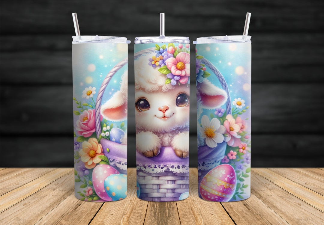 Easter Lamb, Easter Lamb Stainless Steel Tumbler, 20 Ounce, Spring ...