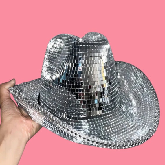 Disco / mirror tile cowboy hat HOW TO MAKE A DISCO COWBOY HAT // DIY Mirror Tile Cowgirl  main image 2