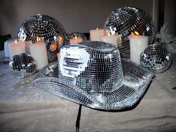 Mirror Disco Hat Cowboy Hat Beyonce Glastonbury Festival 