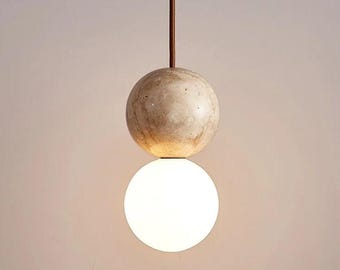 TERRA | Stone Orb Pendant Light Kitchen lighting Bedroom